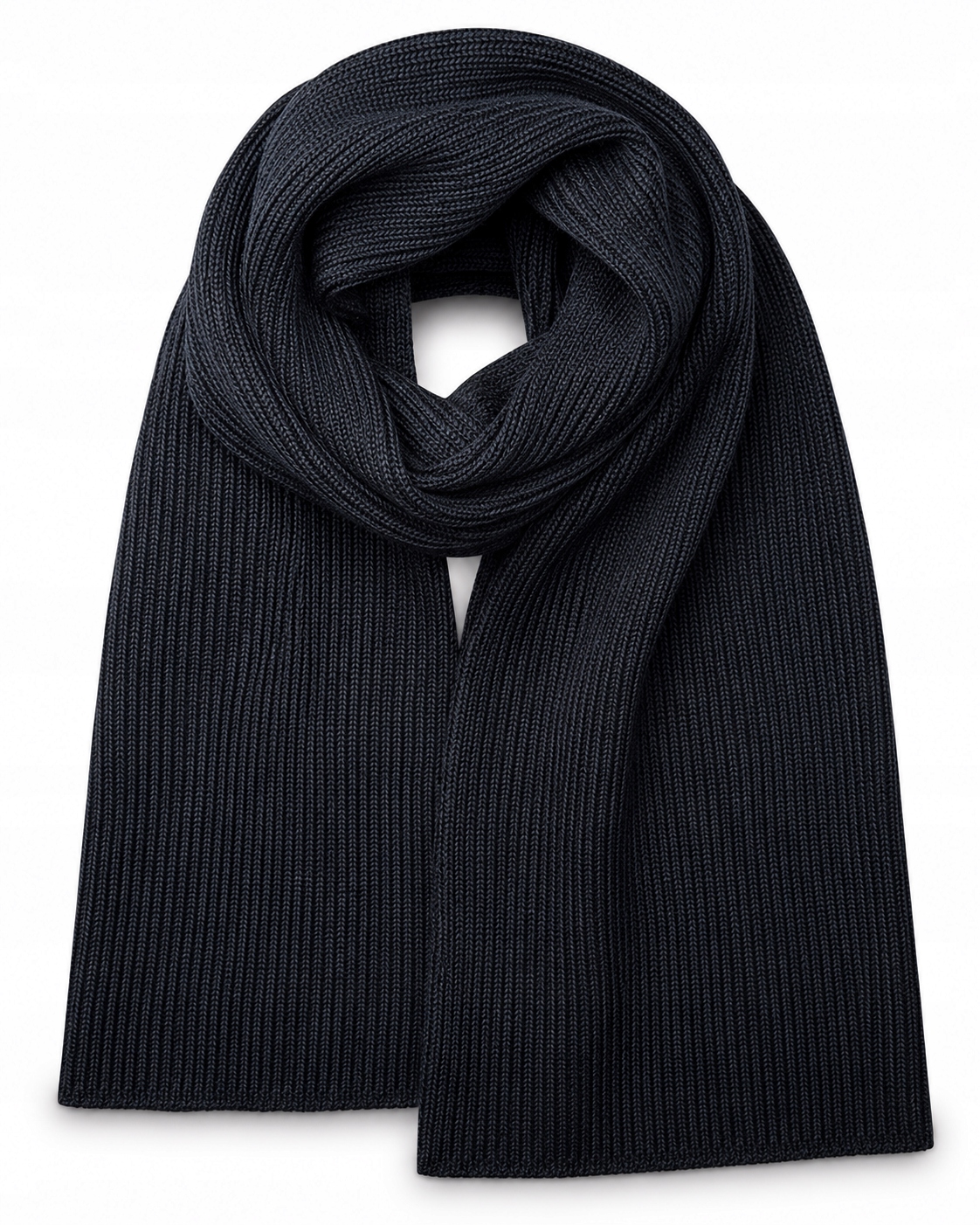 Szalik wełniany 100% Merino Wellna Raven Męski Czarny Wełna Premium