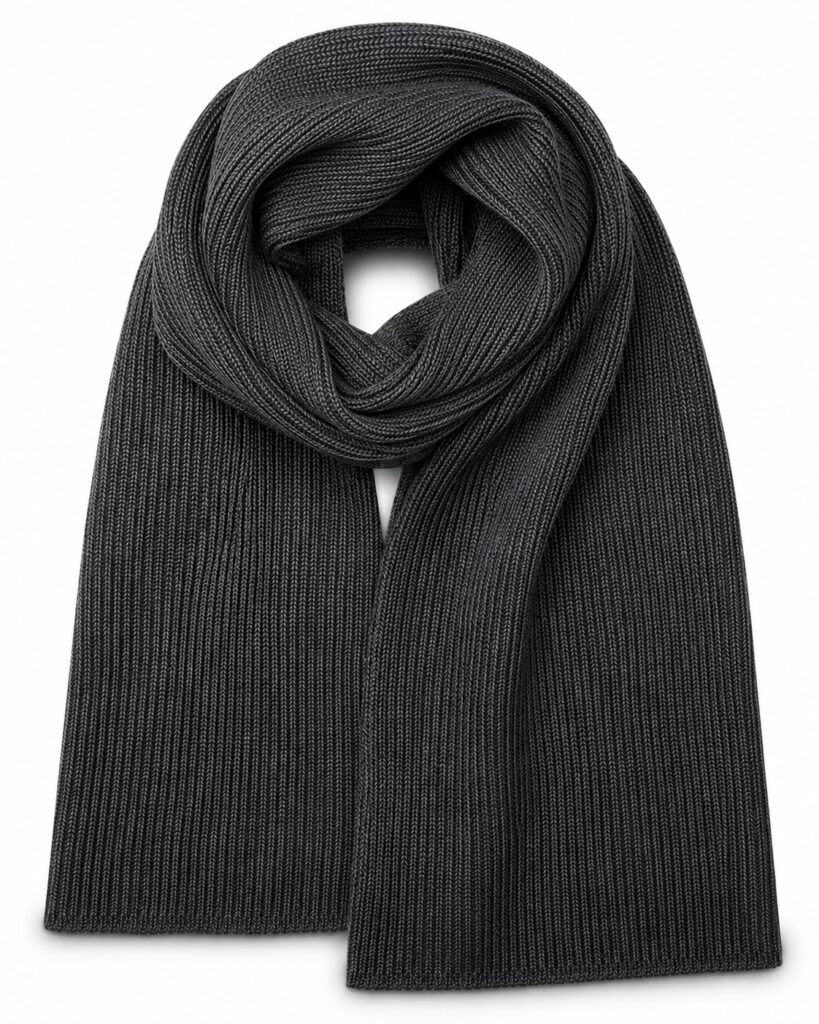 Zestaw Czapka Szalik z wełny 100% Merino Wellna Glacier Męski Szary Premium